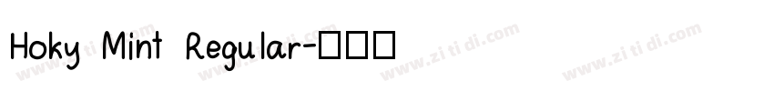Hoky Mint Regular字体转换